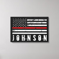 Personalized Name Distressed Firefighter Flag