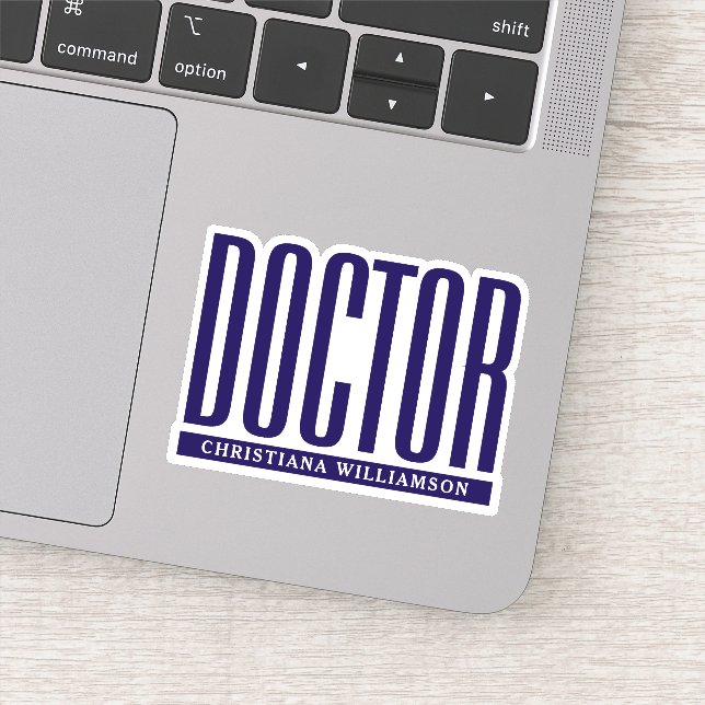 Personalized Name Doctor Med School Graduation Sticker (Detail)