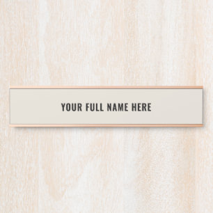 Personalized Name Door Sign Template Choose Color
