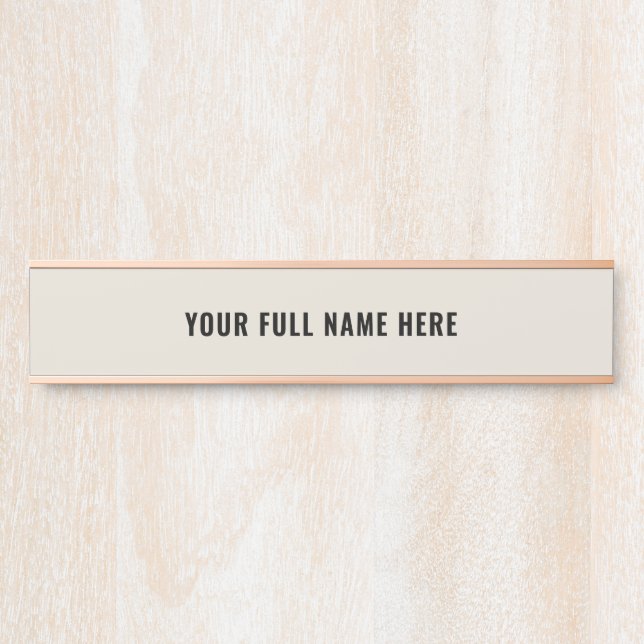Personalized Name Door Sign Template Choose Color (Front)