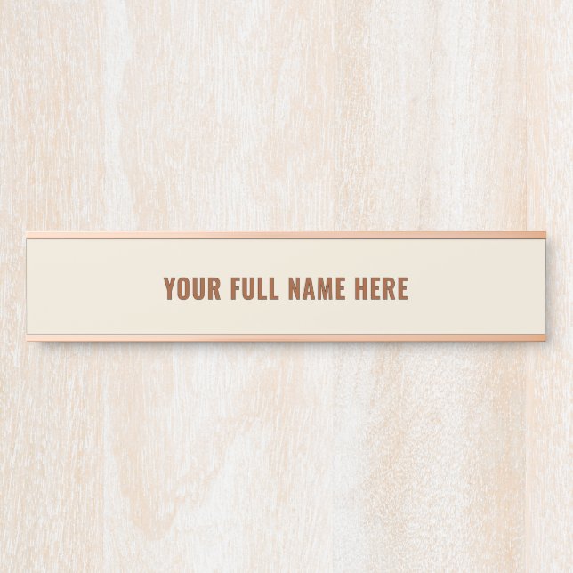 Personalized Name Door Sign Template Custom Colors (Front)