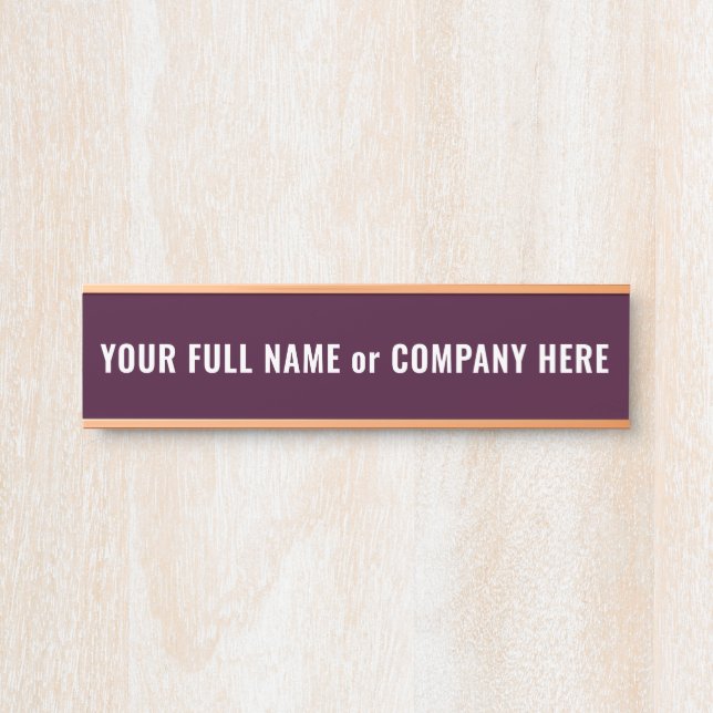 Personalized Name Door Sign Your Own Design (Front)