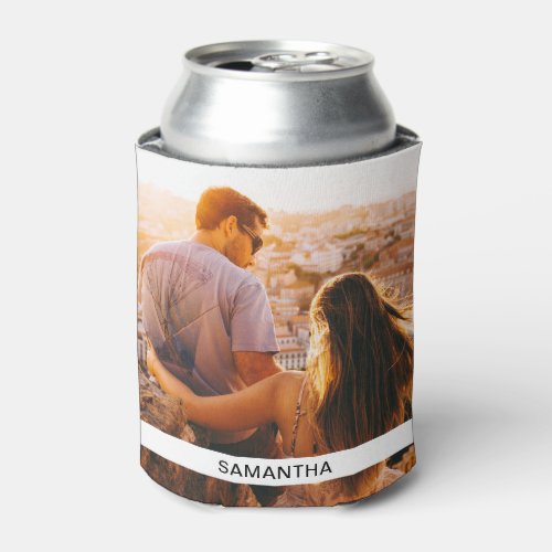 Personalized Name Double Sided Template Can Cooler