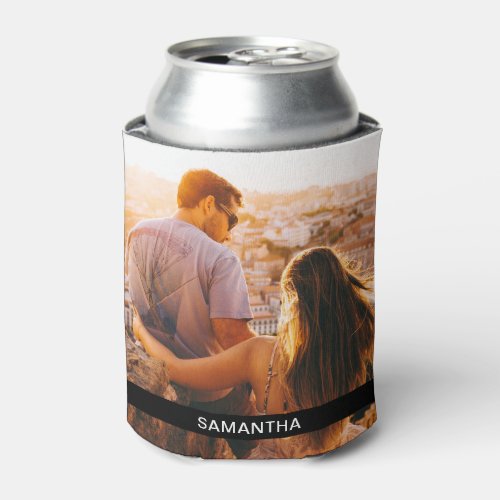 Personalized Name Double Sided Template Can Cooler