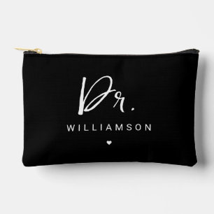 Personalized Name Dr Minimalist Doctor Accessory Pouch