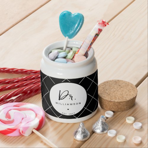 Personalized Name Dr Minimalist Doctor Graduation Candy Jar