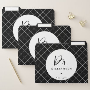 Personalized Name Dr Minimalist Doctor Graduation File Folder