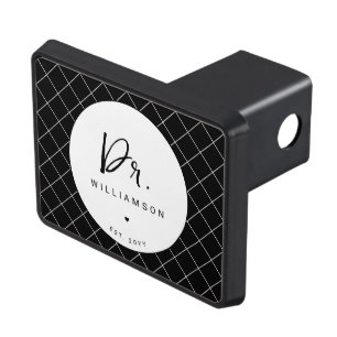 Personalized Name Dr Minimalist Doctor Graduation Hitch Cover