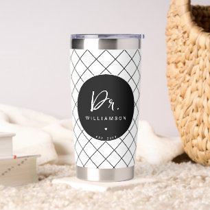 Personalized Name Dr Minimalist Doctor Graduation Insulated Tumbler