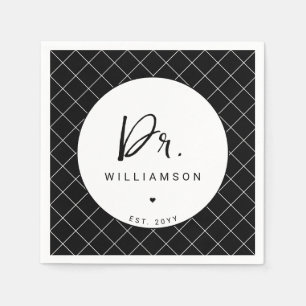 Personalized Name Dr Minimalist Doctor Graduation Napkins