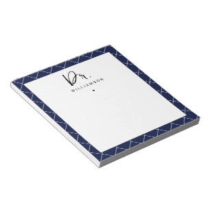 Personalized Name Dr Minimalist Doctor Graduation Notepad