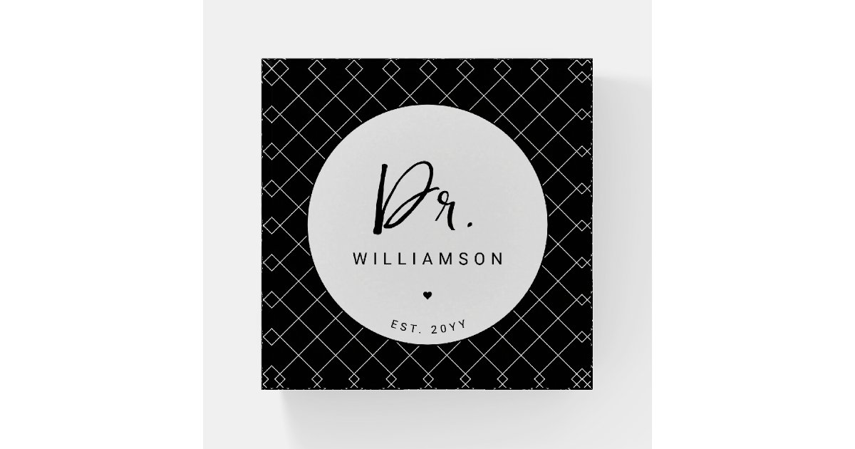 Personalized Name Dr Minimalist Doctor Graduation Paperweight | Zazzle