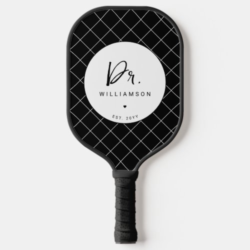 Personalized Name Dr Minimalist Doctor Graduation Pickleball Paddle