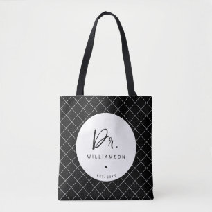 Personalized Name Dr Minimalist Doctor Graduation Tote Bag