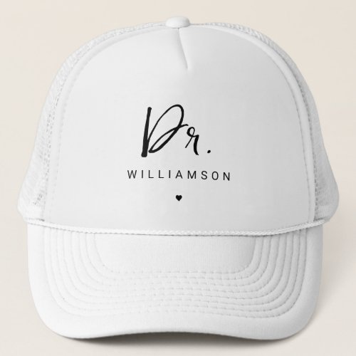Personalized Name Dr Minimalist Doctor Graduation