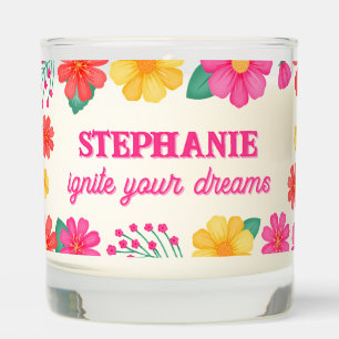 Personalized Name Dreams Quote Dopamine Decor Scented Candle