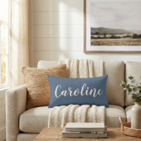 Personalized Name Dusty Blue Minimalist Script