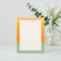 Personalized Name Earthy Muted Pastel Stripes