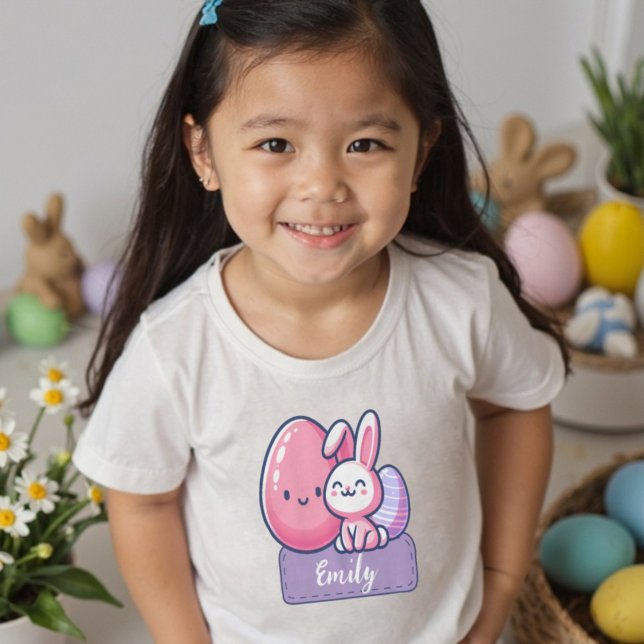 Personalized Name Easter Bunny Eggstra Cute Toddler T-shirt (Personalized Name Easter Bunny Eggstra Cute Toddler T-shirt)