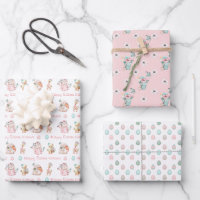 Personalized Name Easter Wrapping Paper Sheets
