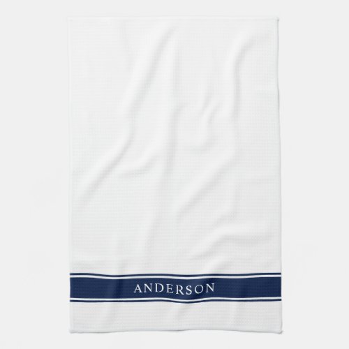 Personalized Name Editable Color Stripes Kitchen Towel