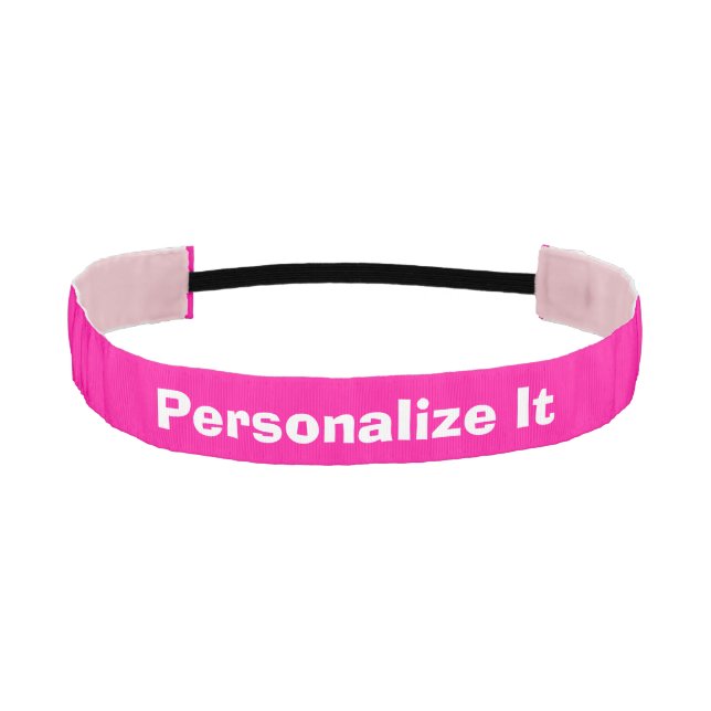 Personalized name elastic hair tie athletic headband (Front)