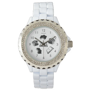 Personalized Name Elegant Bookish Bibliophile Book Watch