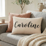 Personalized Name Elegant Cream Minimalist Script Accent Pillow<br><div class="desc">Add a personal touch to your space with this elegant custom name accent pillow. Featuring a soft ivory cream background and stylish script typography, this pillow is perfect for bedrooms, living rooms, dorms, or nurseries. A thoughtful and unique gift for birthdays, housewarmings, or special occasions. Customize it with any name...</div>