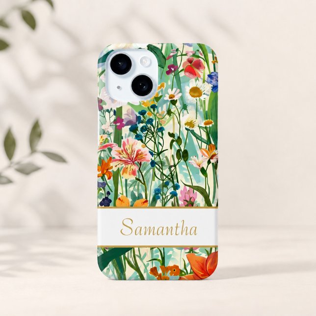Personalized Name Elegant Garden Floral  Case-Mate iPhone Case (Creator Uploaded)