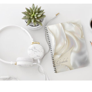 Personalized Name Elegant Mother of Pearl Notebook