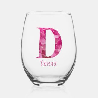 Personalized Name Elegant Pink Floral Monogram 