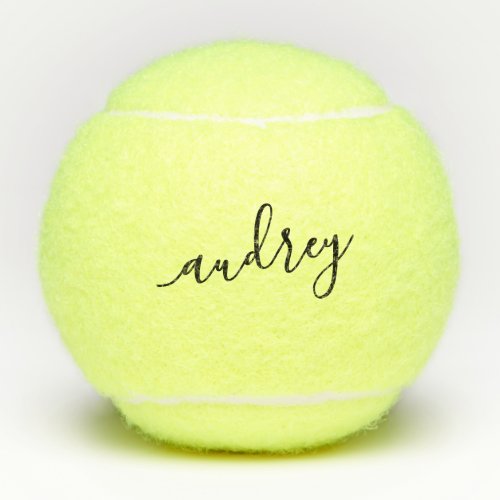 Personalized Name Elegant Script Tennis Balls