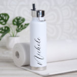 Personalized Name Elegant Script Typography Modern Water Bottle<br><div class="desc">Personalized Name Elegant Script Typography Modern Gifts</div>