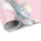 Personalized Name Elephant Baby Girl Pink and Gray