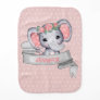Personalized Name Elephant Baby Girl Pink & Gray Baby Burp Cloth