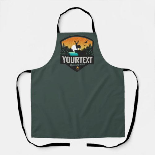 Personalized NAME Elk Hunting Wilderness Sunset Apron