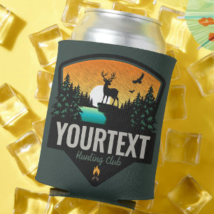 Personalized NAME Elk Hunting Wilderness Sunset  Can Cooler