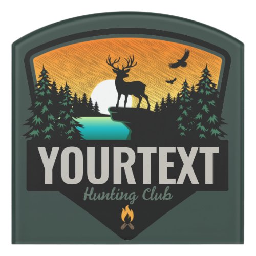 Personalized NAME Elk Hunting Wilderness Sunset  Door Sign