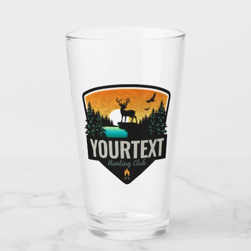 Personalized NAME Elk Hunting Wilderness Sunset Glass