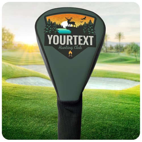 Personalized NAME Elk Hunting Wilderness Sunset Golf Head Cover