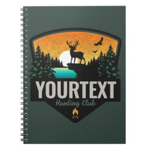 Personalized NAME Elk Hunting Wilderness Sunset Notebook