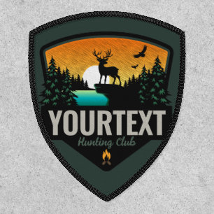 Personalized NAME Elk Hunting Wilderness Sunset  Patch