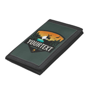 Personalized NAME Elk Hunting Wilderness Sunset Tri-fold Wallet