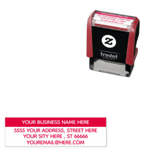 Personalized Name Email Address Self-inking Stamp
