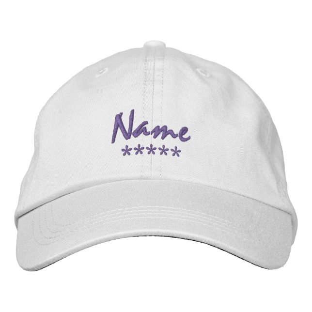 Personalized Name Embroidered Baseball Cap (Front)