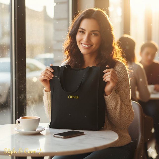 Personalized Name Embroidered Tote Bag Chic Design (Personalized Name Embroidered Tote Bag Chic Design)