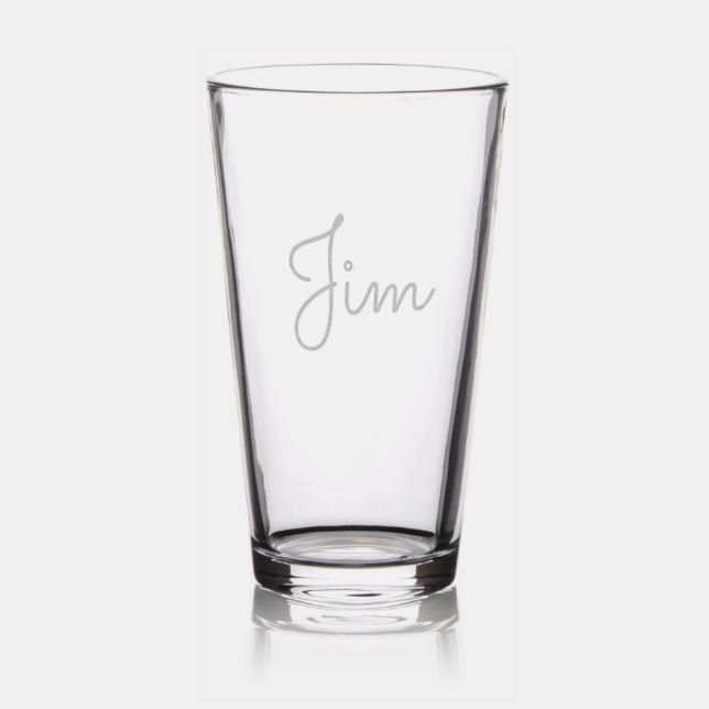 Personalized Name Etched Party Favor Pint Glass (Glassware)