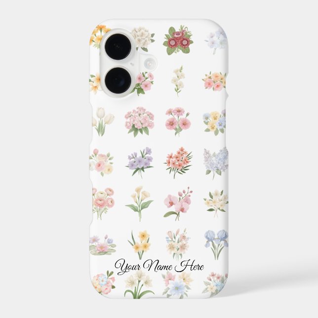 Personalized Name & Ethereal Garden Bloom Case-Mate iPhone Case (Back)