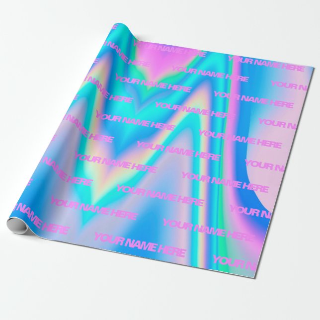 Personalized Name Fabolous Wrapping Paper (Unrolled)