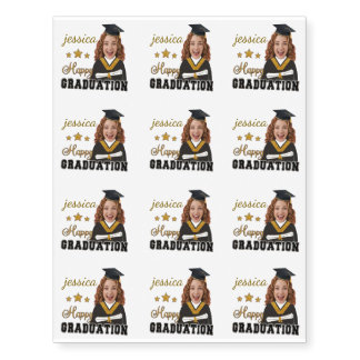 Personalized Name & Face Graduation Class of 2026  Temporary Tattoos